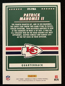 Patrick Mahomes II 2021 Panini Chronicles Stars & Stripes Series Mint Card #STS-PMA