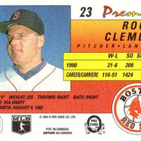 Roger Clemens 1991 O-Pee-Chee Premier Series Mint Card #23