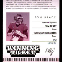 Tom Brady 2021 Panini Contenders Winning Ticket Series Mint Card #WT-TBR