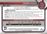 Jarren Duran 2022 Bowman Series Mint Rookie Card #84
