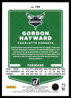 Gordon Hayward 2021 2022 Panini Donruss Orange Lazer Series Mint Card #198
