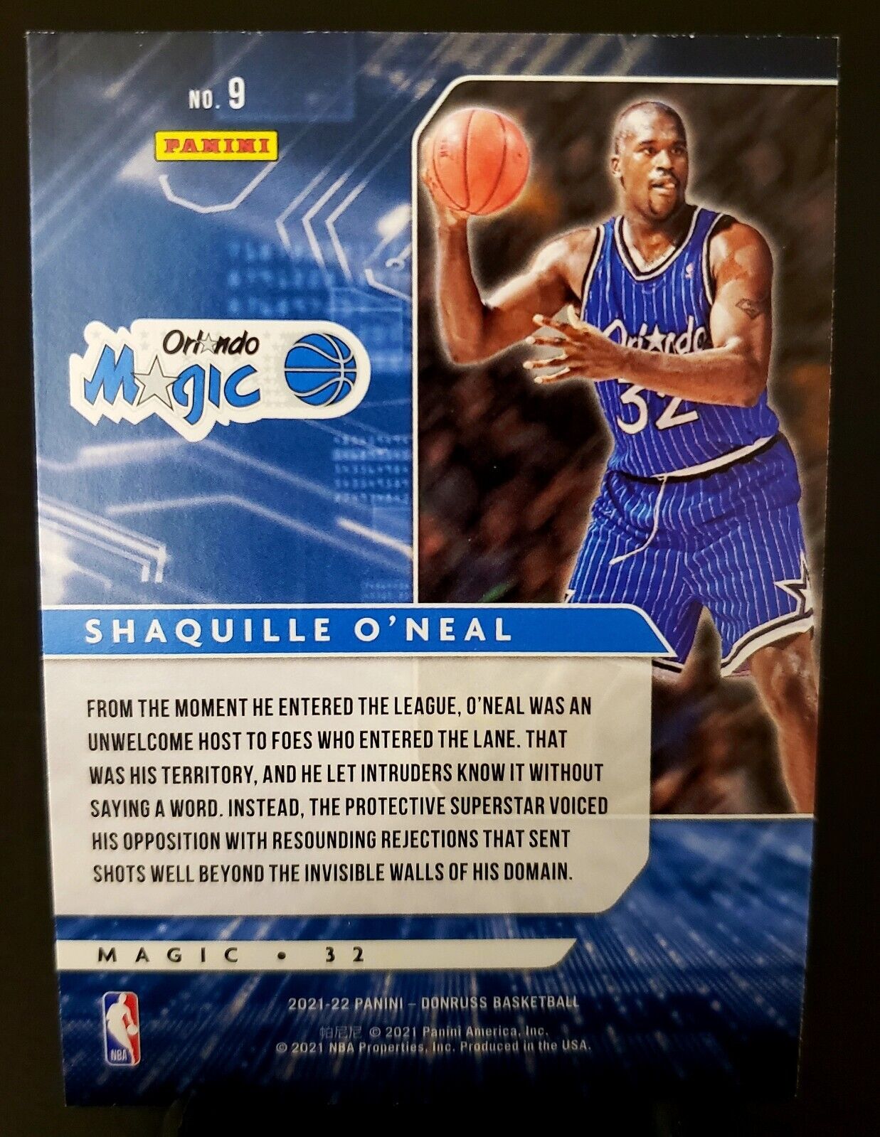 Shaquille O'Neal 2021 2022 Panini Donruss Power In The Paint Series Mi