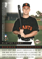 Buster Posey 2010 Bowman Expectations Series Mint ROOKIE Card #BE13 with Joe Mauer
