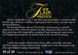 Drew Bledsoe 1995 Fleer Flair Preview Insert Series Mint Card #20