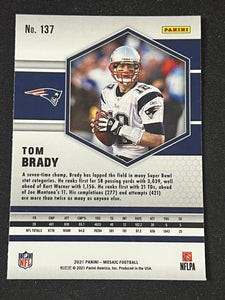 Tom Brady 2021 Panini Mosaic Series Mint Card #137