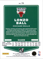 Lonzo Ball 2021 2022 Panini Donruss Green and Yellow Laser Series Mint Card #79
