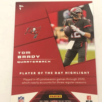 Tom Brady 2021 Panini Player of the Day Series Mint Card #1