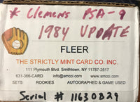1984 Fleer Baseball Update Factory Set with Roger Clemens Rookie Graded PSA-9 MINT Serial #11630829
