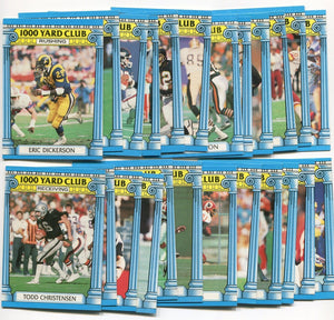 1987 Topps Football Complete Near Mint to Mint Hand Collated 396 Card Set (NM/MT) with Flutie + Kelly Rookies PLUS  1,000 Yard Set