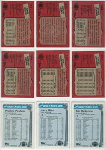 1987 Topps Football Complete Near Mint to Mint Hand Collated 396 Card Set (NM/MT) with Flutie + Kelly Rookies PLUS  1,000 Yard Set