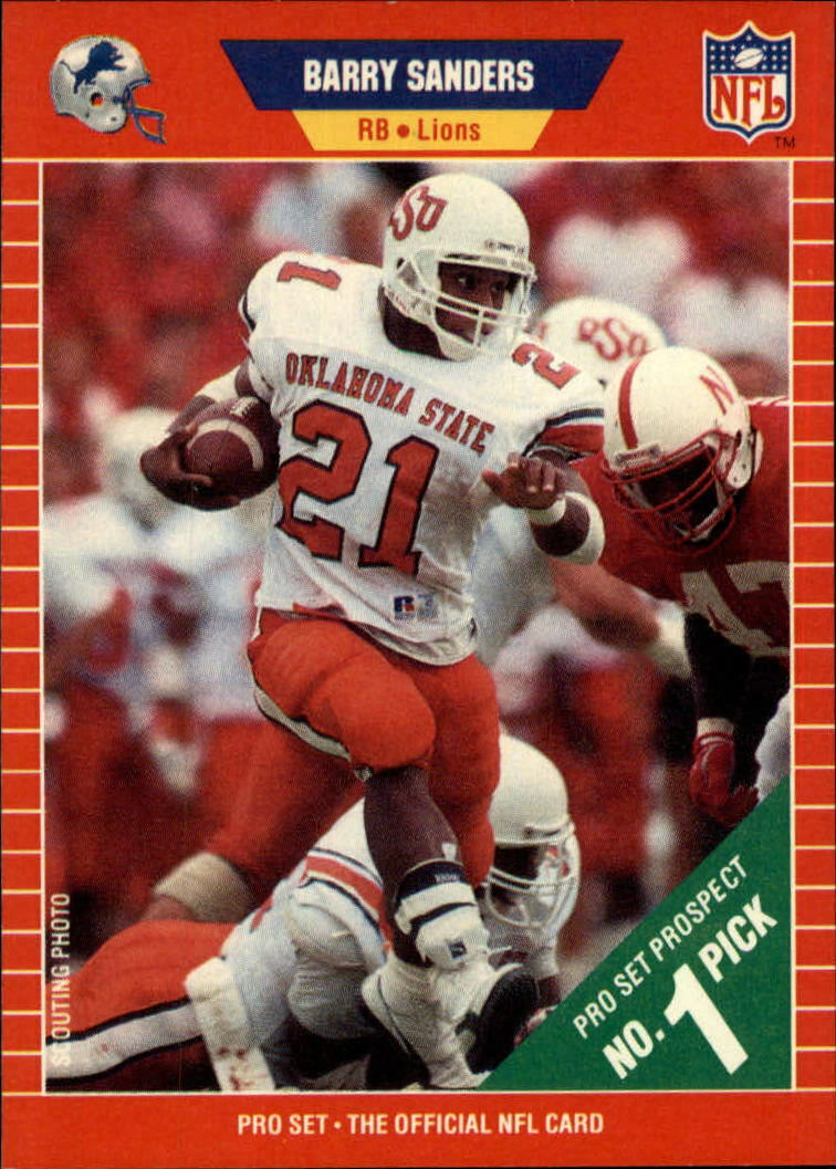 Barry Sanders 1989 Pro Set Rookie Card #494