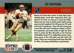 1990 Pro Set Football Super Bowl MVP's Insert Set with HOFers