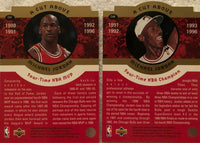 Michael Jordan 1996 1997 Upper Deck A Cut Above 10 (3.5"x5") Card Set
