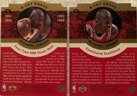 Michael Jordan 1996 1997 Upper Deck A Cut Above 10 (3.5"x5") Card Set
