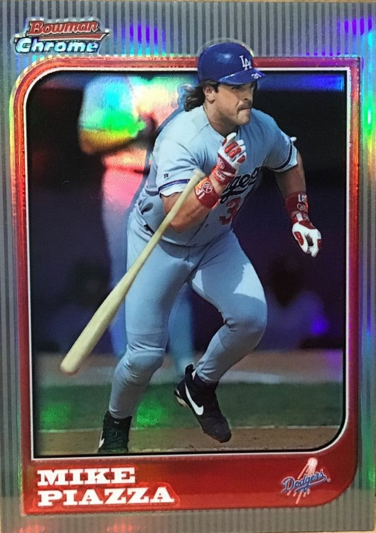 Mike Piazza 1997 Bowman Chrome REFRACTOR Version of Card #85
