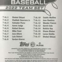 2022 American League All Star Standouts Topps Factory Sealed 17 Card Team Set