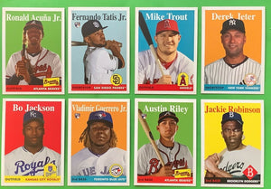 2019 Topps Archives Baseball Series Complete Mint 300 Card Set Loaded with Hall of Famers, Stars and Rookies