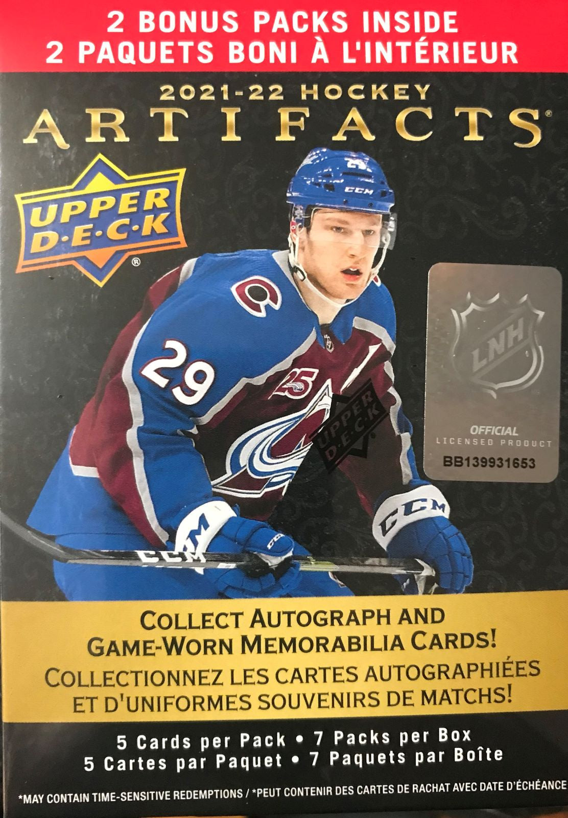 Moritz Seider 2021-22 Upper Deck Series 2 Rookie Threads Jersey