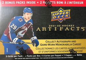 2021 2022 Upper Deck ARTIFACTS Series Blaster Box with Possible Blaster EXCLUSIVE Rose Gold Parallels