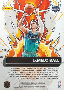 LaMelo Ball 2022 2023 Panini Donruss Bomb Squad Series Mint Insert Card #10