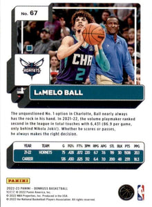 LaMelo Ball 2022 2023 Panini Donruss Series Mint Card #67