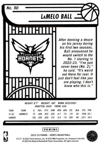 LaMelo Ball 2022 2023 Panini Hoops Basketball Series Mint Card #90