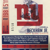 Odell Beckham Jr. 2016 Panini Prestige Xtra Points BLACK version Series Mint Card #130  ONLY 10 MADE!!