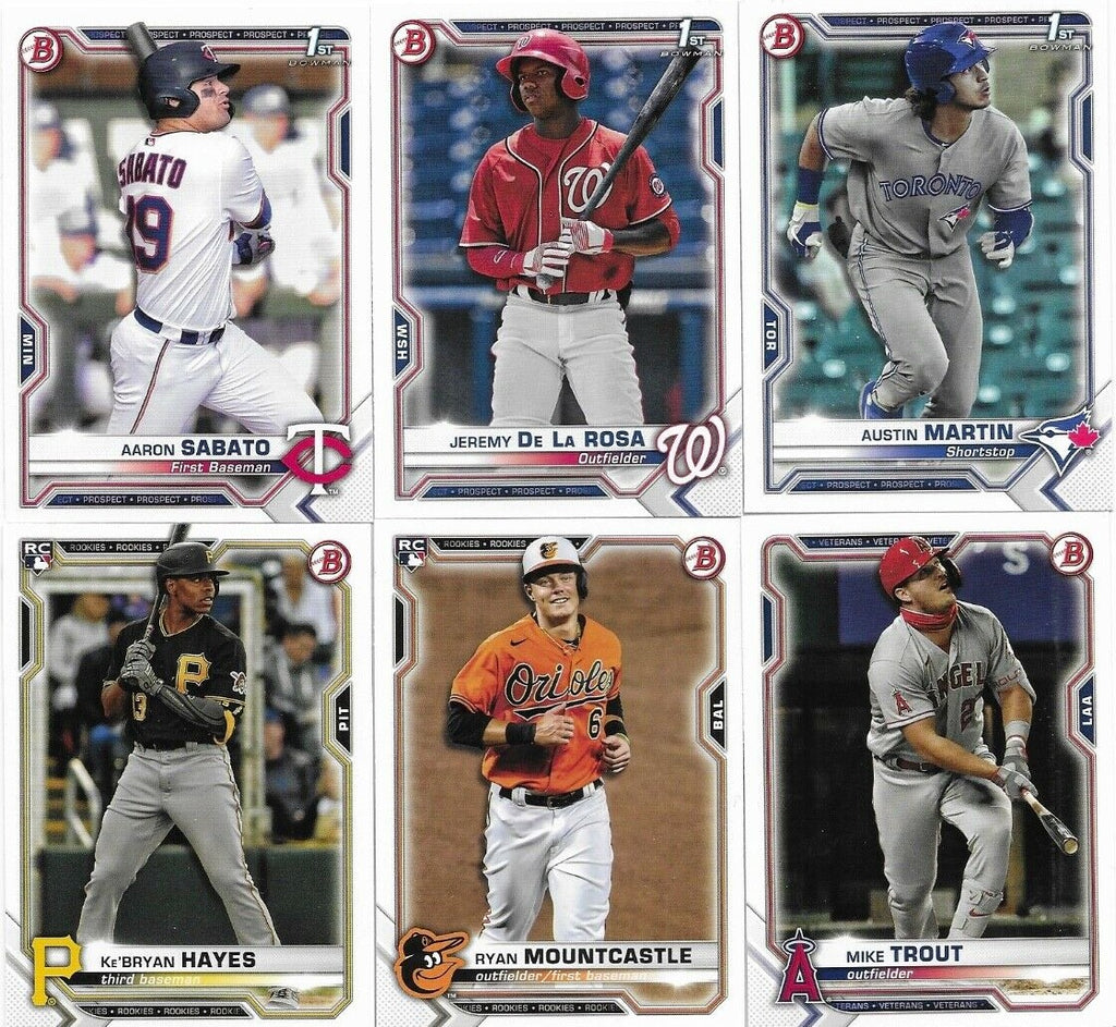 2023 Bowman & Prospects San Francisco Giants Baseball Cards Team Set