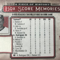 Alex Rodriguez 2008 Upper Deck Box Score Memories Game Used Jersey
