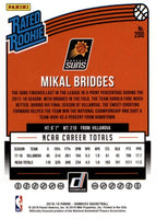 Mikal Bridges 2018 2019 Donruss Rated Rookie Series Mint ROOKIE Card #200
