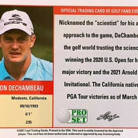 Bryson Dechambeau 2021 Pro Set Leaf XRC Short Printed Mint Rookie Card #PS9 RARE Scientist Variation only 900 made