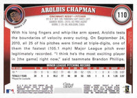 Aroldis Chapman 2011 Topps Mint Rookie Card #110
