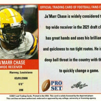JaMarr Chase 2021 Pro Set Leaf XRC Short Printed Mint Rookie Card #PS15