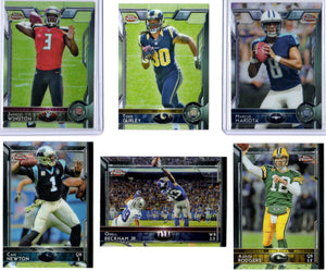 2015 Topps CHROME Football Series Complete Mint Set with Stars and Rookies Stefon Diggs, Jameis Winston and Tom Brady Plus