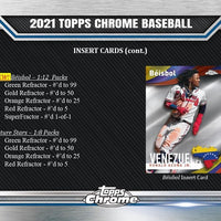 2021 Topps CHROME Baseball Series Blaster Box with EXCLUSIVE Sepia Refractor Parallels