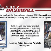 2022 Topps CHROME Baseball Series Blaster Box with EXCLUSIVE Sepia and Pink Refractor Parallels