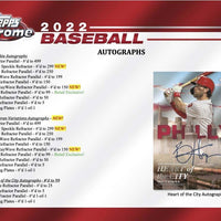 2022 Topps CHROME Baseball Series Blaster Box with EXCLUSIVE Sepia and Pink Refractor Parallels