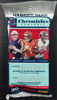 2021 Panini Chronicles NFL Football 30 Card HANGER Pack with EXCLUSIVE GREEN Parallels and Stars Stripes Inserts
