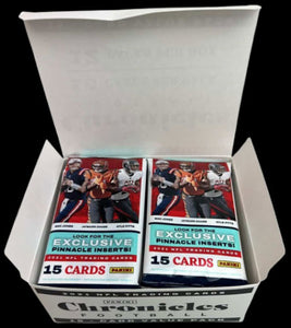 2021 Panini Chronicles NFL Football Series Sealed FAT PACK Box with 180 Cards including Pinnacle EXLUSIVES