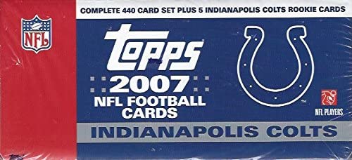 2007 Topps Football Factory Sealed Indianapolis Colts Box version with 5 extra Colts rookie card
