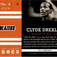 Clyde Drexler 2013 2014  Panini Hoops Hall of Fame Heroes Series Mint Card #4