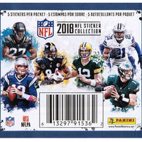 2018 Panini NFL Football Sticker Collection Unopened 20 Pack Lot with 100 Stickers