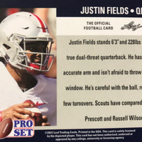 Justin Fields 2021 Pro Set DRAFT DAY Short Printed Mint Rookie Card #PSDD8 Chicago Bears RARE BW Variation only 421 made