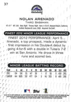 2013 Topps Finest Baseball Series Mint 100 Card Set with Gerrit Cole, Nolan Arenado and Manny Machado Rookies Plus
