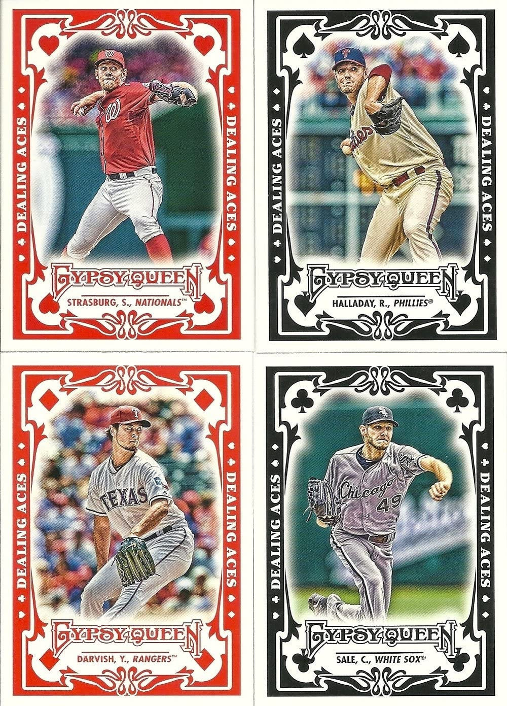 2013 Topps Gypsy Queen DEALING ACES Series 20 Card Insert Set with Clayton Kershaw and Stephen Strasburg Plus
