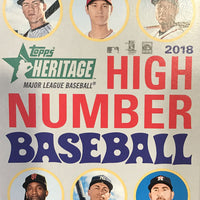 2018 Topps Heritage HIGH NUMBER Baseball Factory Sealed 8 Box Hanger Case
