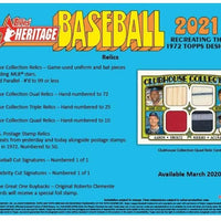 2021 Topps HERITAGE Baseball Series Factory Sealed Blaster Box