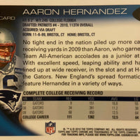Aaron Hernandez 2010 Topps CHROME Series Mint ROOKIE Card #C87