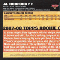 Al Horford 2007 2008 Topps Basketball Limited Edition Mint White Bordered Rookie Card #3 of 14