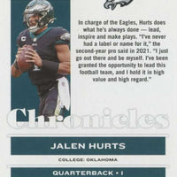 Jalen Hurts 2021 Panini Chronicles Series PINK PARALLEL Mint 2nd Year Card #71